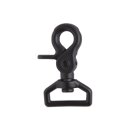 Karabiner Drehbar - 25mm Schwarz (Nickelfrei)