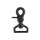 Karabiner Drehbar - 25mm Schwarz (Nickelfrei)