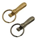 Gürtelclip mit Schlüsselring - Antik Finish