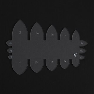 Spitze Riemenende Schablone - Acryl