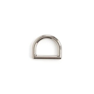 D-Ring 19 mm - Massiv Messing Vernickelt
