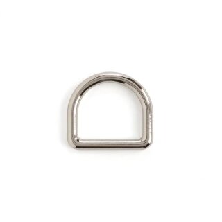 D-Ring 25 mm - Massiv Messing Vernickelt