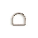 D-Ring 25 mm - Massiv Messing Vernickelt