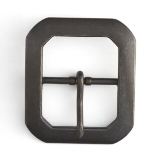 Achteckschnallen Gunmetal Matte
