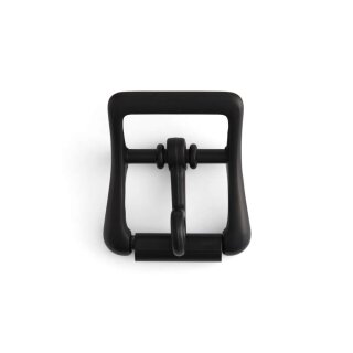 Schnalle Verschlusslasche - 19mm - Schwarz Matt