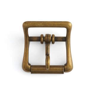 Schnalle Verschlusslasche - 25 mm - Antik Messing