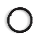 O-Ring mit Federtor 38mm  Schwarz glänzend
