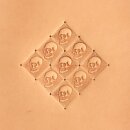 Strahlen Schädel Stempel I381